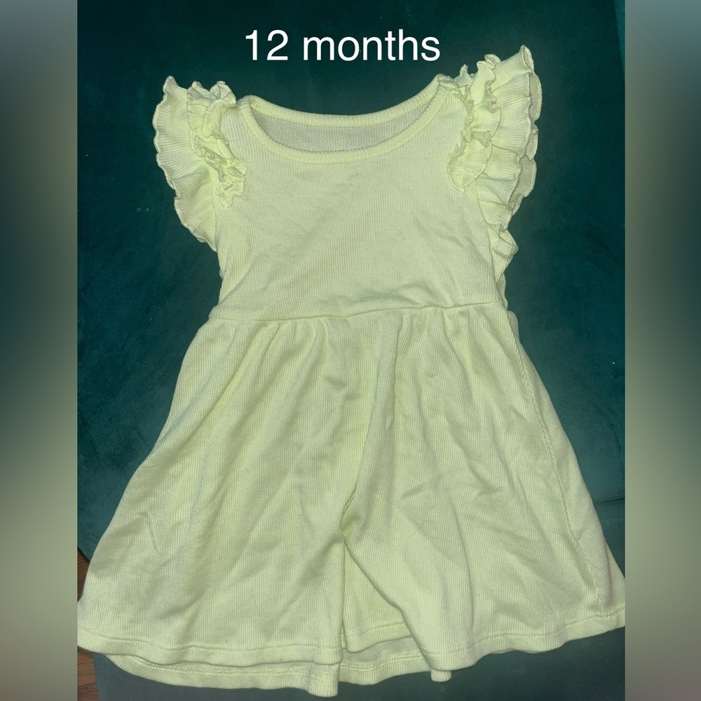 Wonder Nation Yellow Ruffle Sleeve Dress